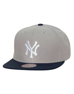 Мужская серая выездная бейсболка New York Yankees Cooperstown Collection Snapback, серый Mitchell and ness