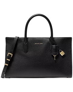 Кожаная сумка-портфель MICHAEL Scarlett Medium East West Michael Kors, черный Michael kors