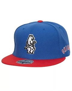 Мужская приталенная шляпа Royal, красная Chicago Cubs Bases Loaded, синий Mitchell and ness