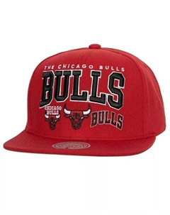 Мужская красная кепка Chicago Bulls Champ Stack Snapback, красный Mitchell and ness