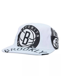 Мужская белая кепка Brooklyn Nets Hardwood Classics In Your Face Deadstock Snapback Mitchell and ness