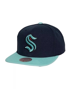Мужская темно-синяя кепка Snapback Seattle Kraken Core Team Ground 2.0, синий Mitchell and ness