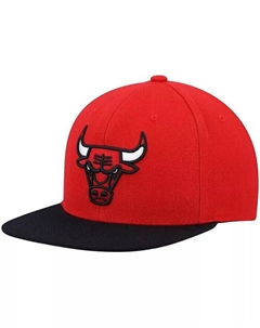 Мужская красно-черная двухцветная кепка Chicago Bulls Team Snapback 2.0 Mitchell and ness