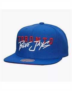 Мужская кепка Snapback Royal Toronto Blue Jays Team с метками, синий Mitchell and ness