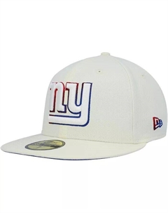 Мужская кремовая приталенная шляпа New York Giants Chrome Dim 59FIFTY New era