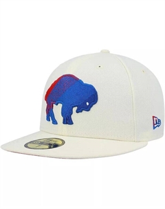Мужская кремовая приталенная шляпа Buffalo Bills Chrome Dim 59FIFTY New era