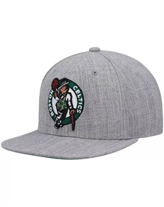 Мужская серая кепка Boston Celtics 2.0 Snapback с меланжевым рисунком Mitchell and ness