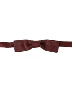 Галстук-бабочка из шелкового цветочного фая бордового цвета, регулируемый Dolce&gabbana