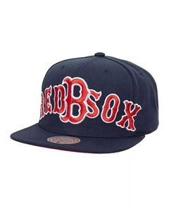 Мужская темно-синяя кепка Boston Red Sox с полной передней частью Snapback, синий Mitchell and ness