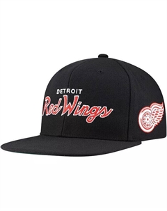 Мужская черная кепка Snapback Detroit Red Wings Core Team Script 2.0, черный Mitchell and ness