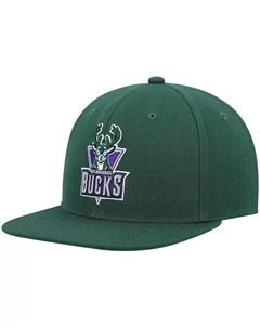 Мужская зеленая кепка Milwaukee Bucks Hardwood Classics Team Ground 2.0 Snapback Mitchell and ness