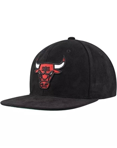Черная мужская замшевая шляпа Mitchell Ness Chicago Bulls Snapback, черный Mitchell and ness