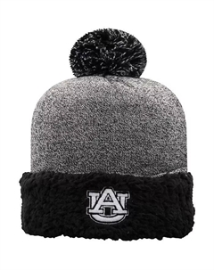 Женская черная шапка Auburn Tigers Snug Cuffed Knit с помпоном Top of the world