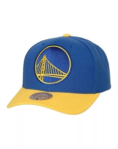 Мужская кепка Golden State Warriors Soul XL с логотипом Royal, золотого цвета Pro Crown Snapback, синий Mitchell and ness