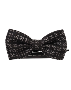 Элегантный шелковый галстук-бабочка в горошек, черно-белый горошек Dolce&gabbana