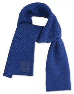 Шарф массивной вязки в рубчик, желтый Calvin klein