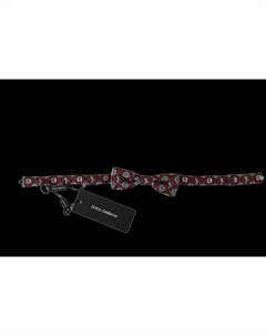 Элегантный шелковый галстук-бабочка цвета бордо, бордовый Dolce&gabbana