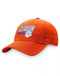 Мужская оранжевая регулируемая шляпа Clemson Tigers Slice Top of the world