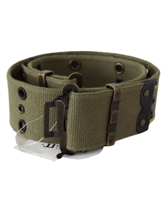 Шикарный поясной ремень из хлопка армейского зеленого цвета, темно-зеленый Ermanno scervino