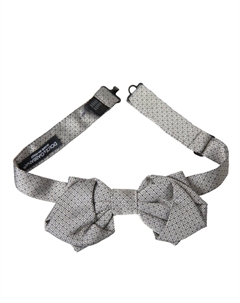 Галстук-бабочка для мужчин из серого шелка с регулируемой шеей Dolce&gabbana