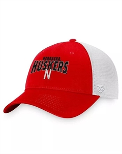 Мужская ало-белая кепка Nebraska Huskers Breakout Trucker Snapback, красный Top of the world