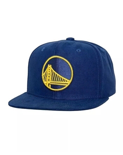 Мужская замшевая бейсболка Mitchell Ness Royal Golden State Warriors Sweet Snapback, синий Mitchell and ness