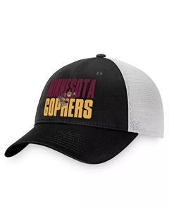 Мужская черно-белая кепка Snapback Minnesota Golden Gophers Stockpile Trucker Top of the world