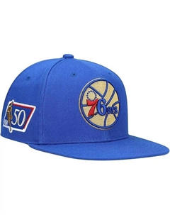 Мужская кепка Snapback Royal Philadelphia 76Ers в честь 50-летия Mitchell and ness