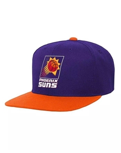 Двухцветная бейсболка Phoenix Suns для больших мальчиков и девочек: фиолетовая и оранжевая Mitchell and ness