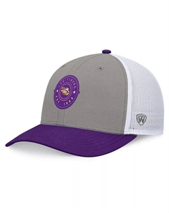 Мужская регулируемая шапка серого/фиолетового цвета LSU Tigers Rob Trucker, серый Top of the world