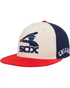 Мужская кремовая, красная шляпа Chicago White Sox Home field, слоновая кость/кремовый Mitchell and ness
