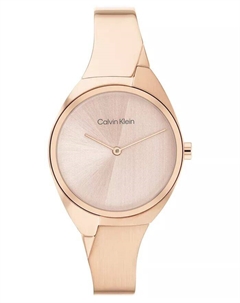 Женские часы-браслет из нержавеющей стали с 2 стрелками и гвоздикой из нержавеющей стали, золотистый, 30 мм Calvin klein
