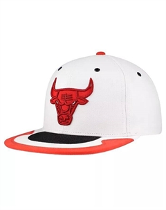 Мужская белая бейсболка Mitchell Ness Snapback Day 4 Chicago Bulls, белый Mitchell and ness