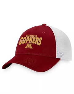 Мужская бордово-белая кепка Minnesota Golden Gophers Breakout Trucker Snapback Top of the world