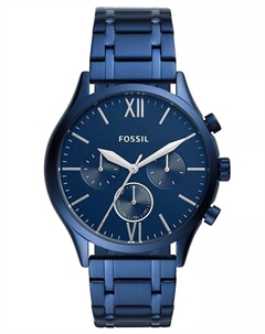 Мужские многофункциональные часы Fenmore с синим браслетом, 44 мм Fossil