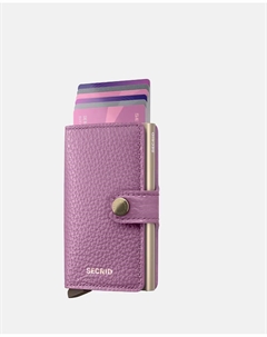 Визитница из лиловой шагреневой кожи с защитой RFID, розовый Secrid
