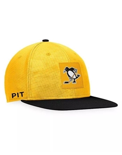 Мужская золотисто-черная бейсболка с логотипом Pittsburgh Penguins Authentic Pro с альтернативным логотипом, золотой Fanatics