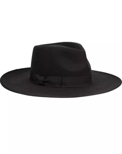 Женская фетровая шляпа-федора с широкими полями, черный Angela & william