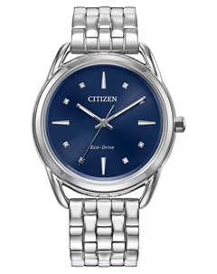 Женские классические часы Eco-Drive с браслетом из нержавеющей стали, 36 мм Citizen