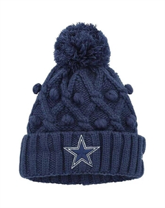 Темно-синяя ковбойская шапка для больших девочек с манжетами и помпоном, синий New era