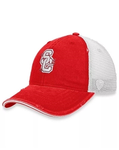 Женская кепка-кнопка Cardinal, белая, состаренная, USC Trojans Radiant Trucker Snapback Top of the world