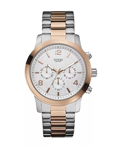 Мужские многофункциональные двухцветные часы из нержавеющей стали 44 мм Guess