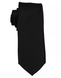 Мужской атласный однотонный галстук, черный Construct