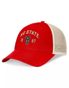 Мужская красная регулируемая шляпа NC State Wolfpack Heritage Waylon Trucker, красный Top of the world