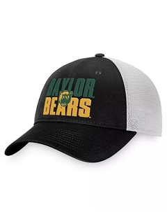 Мужская черно-белая кепка Baylor Bears Stockpile Trucker Snapback Top of the world