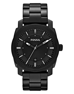 Мужские часы-механик черного цвета с браслетом из нержавеющей стали, 42 мм Fossil