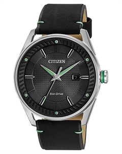Мужские часы Drive from Eco-Drive, черный кожаный ремешок, 42 мм BM6980-08E Citizen