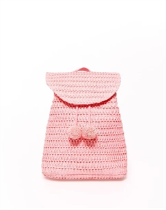 Рюкзак из рафии, розовый Сфера