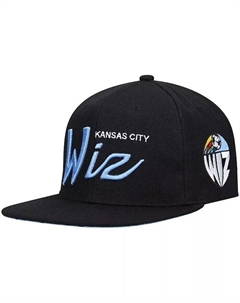 Мужская черно-синяя кепка Snapback с историческим логотипом Sporting Kansas City, начиная с '96 Foundation Script Mitchell and ness