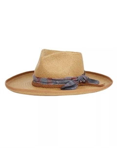 Перевернутая шляпа-федора с широкими полями, коричневый Angela & william